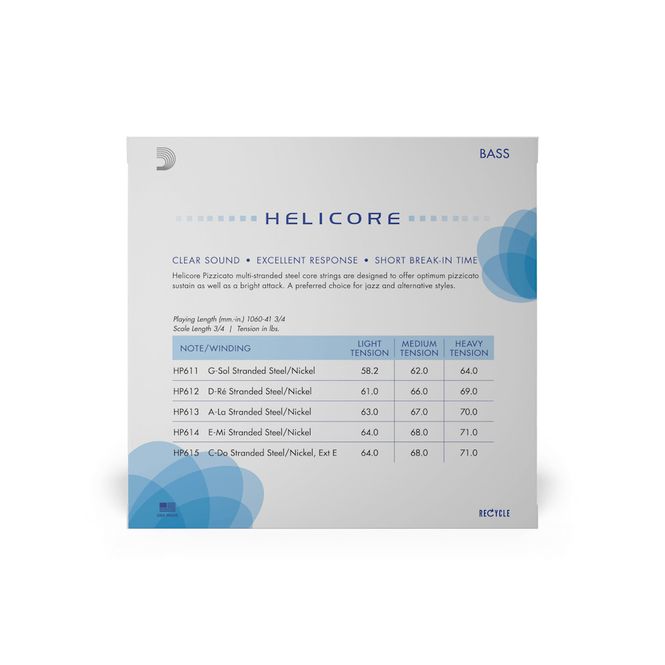 Hovedbilde D'Addario Helicore Pizzicato (løse strenger)