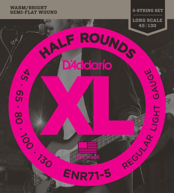 Hovedbilde D'Addario Half Round Regular Light 045 - 130 ...