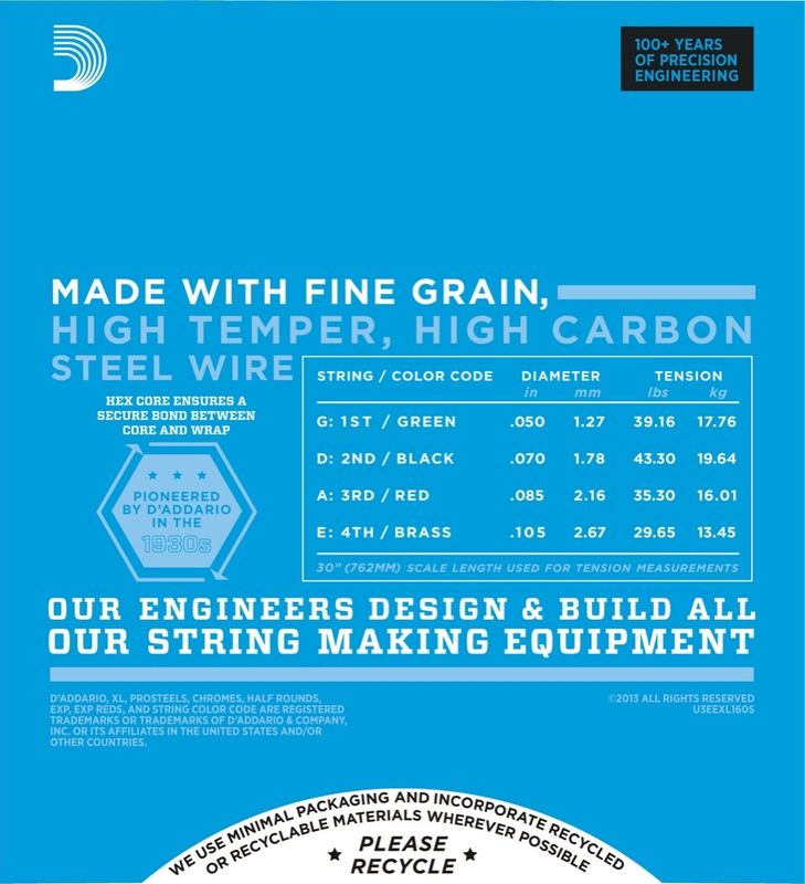 D'Addario EXL160S 050 - 105 (Short Scale)